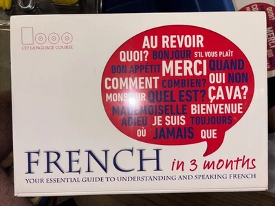 Learn FRENCH in 3 Months CD Language Course New Sealed Awesome Gift - Image 1 of 2