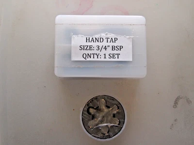 BSP 3/4 TAP + DIE 14 TPI  SET BOTTOM PLUG / COMBINE PACK BRITISH STANDARD - Image 1 of 4