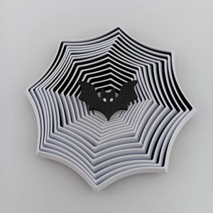 3D gedruckt - Sternenstil - Fledermaus & Spinnennetz Zappelspielzeug - Stressabbau - Halloween - Bild 1 von 4