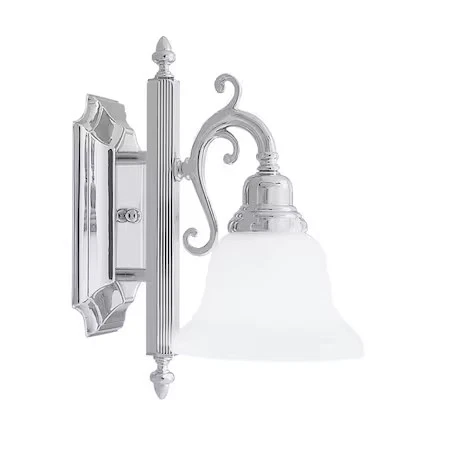 Tocador de baño LIVEX LIGHTING 1281-05 French Regency 1 luz cromo pulido Foto 1 de 1