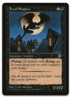 Feral Shadow (Reminder Text) (LP) Portal POR Magic MTG - Image 1 of 2