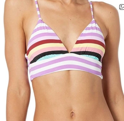 Top de Bikini BIKINI LAB Arco Iris Rayas Multicolor Talla XS NUEVO CON ETIQUETAS Foto 1 de 4