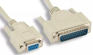 10FT Serial RS232 9-Pin DB9 Female to 25-Pin DB25 Male Serial Cable, Pre-owned - Picture 1 of 2