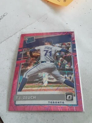 TJ Zeuch SP Pink Velocity  Rookie Toronto 196/199 Blue Jays 2020 Donruss Optic - Image 1 of 2