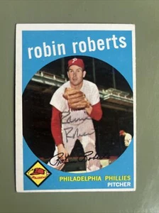 ROBIN ROBERTS ~ 1959 Topps Signed Autograph Auto PHILLIES - Picture 1 of 2