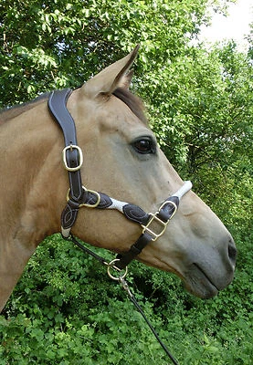 Halfter „RH-Empathia“ Soft Gel Anatomisch Genick Leder Sidepull Gebisslos - Bild 1 von 2