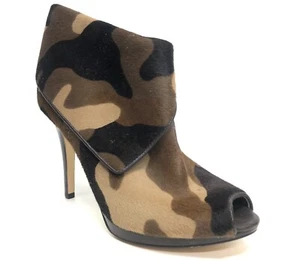 Michael Kors Kendra Calf-Hair Bootie Camo Print Women's 5.5M Heels - Picture 1 of 12