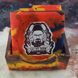 "Breaking Bad" Coaster set with holder - Made by Melb Resin Artist - Picture 1 of 8