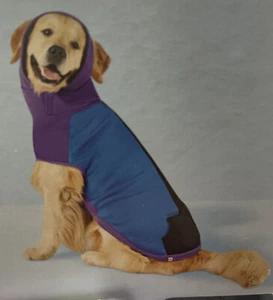 Lego x Target Medium Dog Hoodie Sweatshirt Color Block Blue Black Purple M NEW - Picture 1 of 4