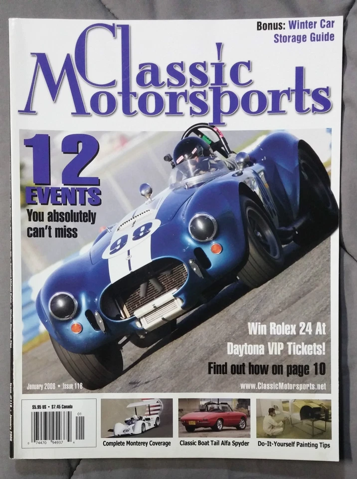 CLASSIC MOTORSPORTS MAGAZINE 2006 JANUARY SHELBY COBRA ALFA SPIDER HEALEY MIDGET Foto 1 de 1