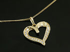 585 Gold Heart Pendant 18x14.5mm with Gold Tank Chain in 42cm Length 