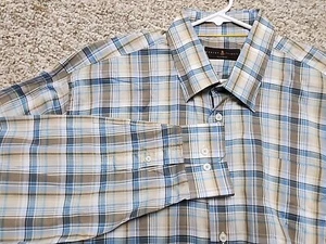 Robert Talbott XXL Long Sleeve Button Casual Dress Shirt Plaid Check - Picture 1 of 13