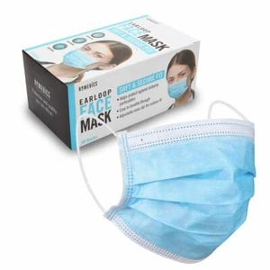 50 PIEZAS Máscara Facial Azul Desechable 3-CAPAS 98% Filtro Calidad Pendiente Cubierta Bocal - Imagen 1 de 8