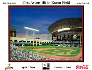 First Astros Hit in Enron Field Ltd. Edition Lithograph Print