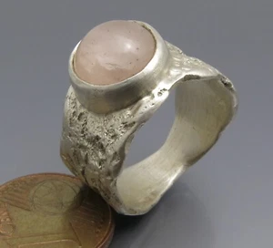 REIF-DESIGN - MONDSTEIN RING - AUS EIGENER GOLDSCHMIEDE - 999 FEINSILBER - Bild 1 von 5