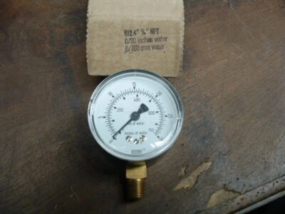 BRAND NEW  2" PRESSURE GUAGE BOTTOM MOUNT WIKA 30 PSI SWITZERLAND - Image 1 of 3