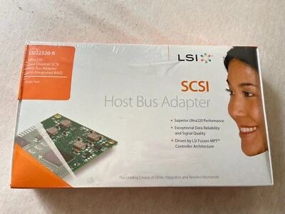 New LSI LSI22320-R Ultra320 PCI-x Dual-Channel SCSI Controller Card - Image 1 of 2