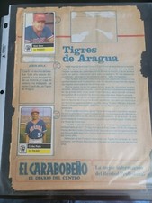 1991-1992 Venezuelan sticker set 24 Tigres de Aragua with MLB players
