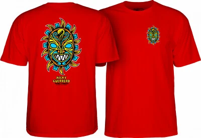 Powell Peralta Nicky Guerrero MASK Skateboard T Shirt RED - Image 1 of 3