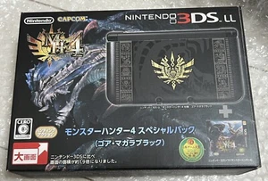 CONSOLE NINTENDO 3DS LL XL MONSTER HUNTER 4 confezione speciale Gore Magala nera - Foto 1 di 9
