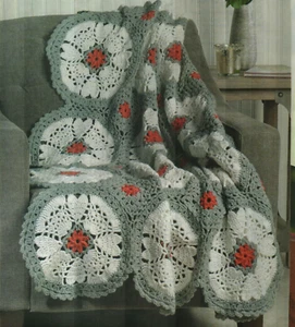 HEART KEEPSAKE THROW AFGHAN HOME DECOR CROCHET PATTERN INSTRUCTIONS - Picture 1 of 1