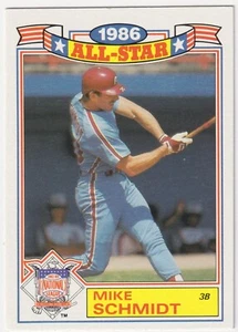 1987 Topps Baseball Glossy All-Stars #4 Mike Schmidt Philadelphia Phillies - Picture 1 of 2