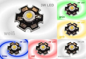 Chip LED de alta potencia 3W LEDs de alto rendimiento sobre placa alta potencia 3 vatios + - Imagen 1 de 7