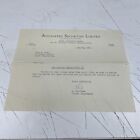Original Vintage Paper Letter Retro Associated Securities Bank Melbourne 1966