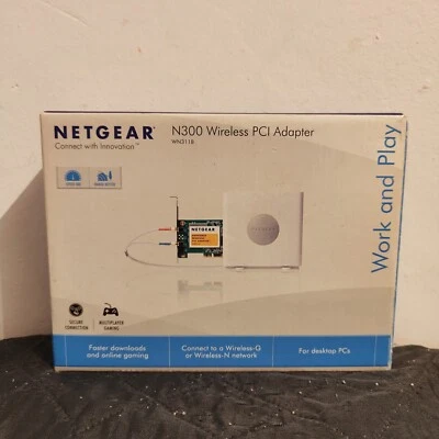 Scheda Rete Pci Adapter Rangemax Nex Wireless Netgear WN311B-100ISS 270Mbps - Immagine 1 di 3