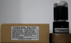 ECC35 6SL7GT VT-229 5691 Tungsol Black Coated Amplitrex Tested Qty 1 Pc - Picture 1 of 7