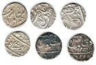 1765-69 & 1788-1808- 6 SILVER BARODA & BENGAL PRESIDENCY 1 RUPEE COINS LOT INDIA