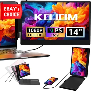 14 Inch Laptop Screen Extender Portable FHD Monitor USB C HDMI for Travel Work - Picture 1 of 12
