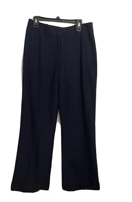 Pantalones para mujer Worthington azul a rayas con puños talla 2P Foto 1 de 3