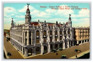 Postkarte: National Opera House & Gallego's Club, Autos, Havanna, Kuba - unbespielt - Bild 1 von 2