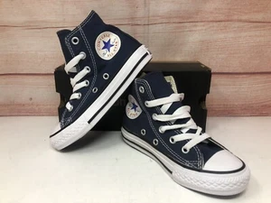 NWB Converse Unisex-Youth Chuck Taylor All Star Canvas Hi Top Sneaker 3J233 Navy - Picture 1 of 7