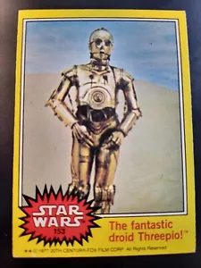 1977 Topps Series 3 Yellow Fantastic Droid Threepio C-3po RC Card #153 - Picture 1 of 2