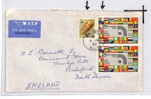 KENYA Cover *Malindi* KUT FRANKING Commercial Air Mail 1972 SEA NATURE CE174 - Picture 1 of 4
