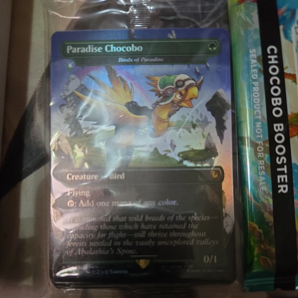 1x Paradise Chocobo Borderless Foil Promo NM Final Fantasy MTG x1 - Image 1 of 1