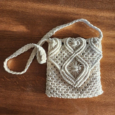 Tommy Bahama Boho Crossbody Woven Flap Bag Purse Crochet Weave Festival - Image 1 of 4