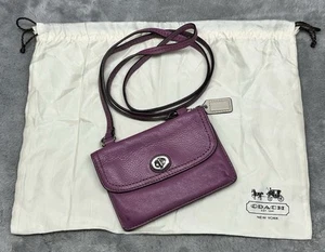 Coach Mini Crossbody Bag Geldbörse Schultertasche Geldbeutel Lila - Bild 1 von 15