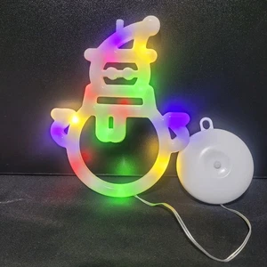 Decorazione pupazzo di neve illuminato 6,5" con ventosa - Foto 1 di 7