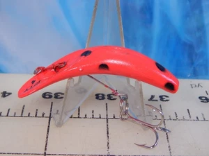 Worden's JIFFY #4 Flatfish Style Orange Black Dot 2 3/4" Crankbait Fishing Lure - Picture 1 of 5