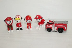 Paw Patrol Marshall Konvolut 4 verschiedene Figuren plus Feuerwehrauto Die Cast - Bild 1 von 4