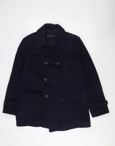 French Connection Men's Blue Wool Pea Coat Size 42 - Picture 1 of 12