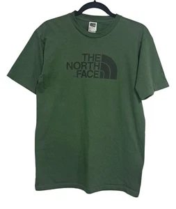 Camiseta The North Face verde con logotipo para hombre S 100 % algodón cuello redondo manga corta - Imagen 1 de 8
