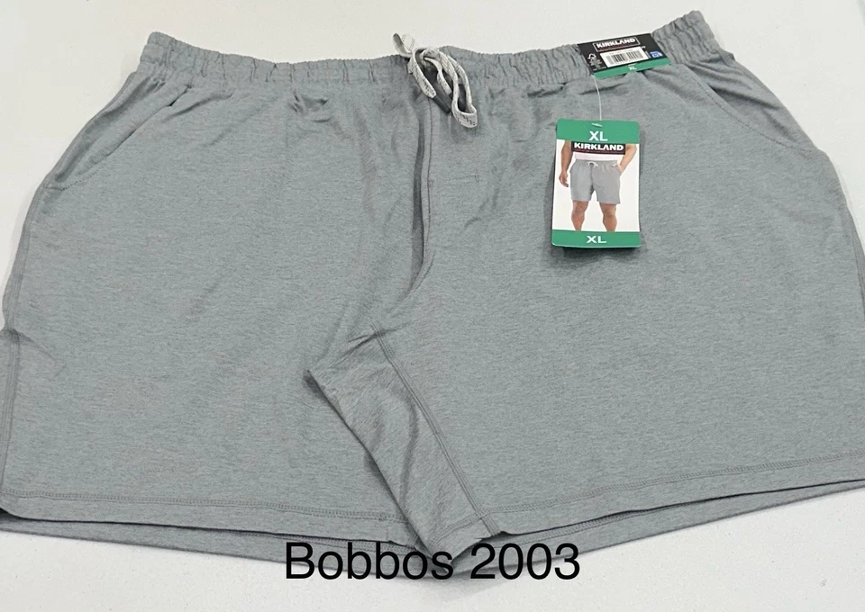 Pantalones cortos Kirkland Signature de tela que absorben la humedad para hombre, grises, talla XL Foto 1 de 3