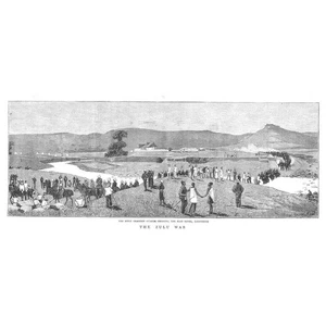 ZULU WAR 1st Dragoon Guards Crossing the Klip River - Antique Print 1879 - Picture 1 of 1