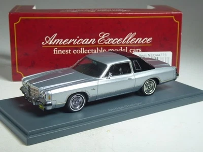 (KI-01-40) Neo Scale Models 44773 Dodge Charger Coupé silber in 1:43 in OVP - Bild 1 von 2
