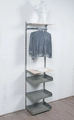 Estantería de pared sistema de estanterías sistema de pared trasera decoración de tienda perchero perchero - Imagen 1 de 4