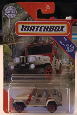 Matchbox Jeep Wrangler Rollbar 18# MBX Jungle Jurassic Park NEW 2019 Die-cast 72 - Image 1 of 2